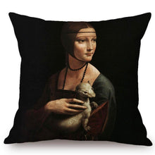 Load image into Gallery viewer, Leonardo Da Vinci Inspired Cushion Covers Lady With An Ermine Cushion Cover
