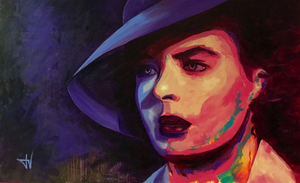 Ingrid Bergman painting by JV Fiori