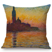 Load image into Gallery viewer, Claude Monet Inspired Cushion Covers San Giorgio Maggiore At Dusk Cushion Cover
