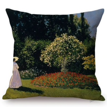 Load image into Gallery viewer, Claude Monet Inspired Cushion Covers Madame Looking At The Tree Cushion Cover
