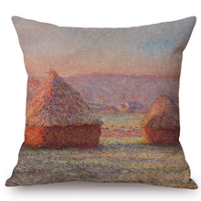 Load image into Gallery viewer, Claude Monet Inspired Cushion Covers Haystacks Cushion Cover
