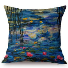 Load image into Gallery viewer, Claude Monet Inspired Cushion Covers Water Lilies(Variation) Cushion Cover
