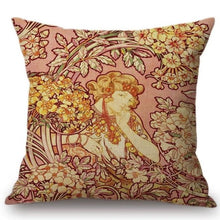 Load image into Gallery viewer, Alphonse Mucha Inspired Cushion Covers Cushion Cover
