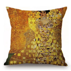 Gustav Klimt Inspired Cushion Covers Portrait Of Adele Bloch-Bauer I Cushion Cover