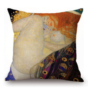 Gustav Klimt Inspired Cushion Covers Danae Cushion Cover