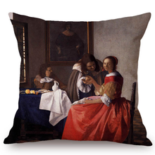 Load image into Gallery viewer, Johannes Vermeer Inspired Cushion Covers 4 Cushion Cover
