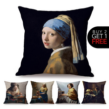Load image into Gallery viewer, Johannes Vermeer Inspired Cushion Covers
