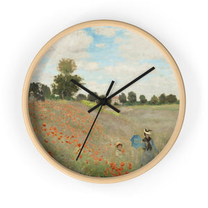 Claude Monet "Poppies" Wall Clock