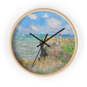Claude Monet "Cliff Walk at Pourville" Wall Clock