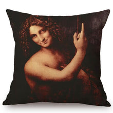 Load image into Gallery viewer, Leonardo Da Vinci Inspired Cushion Covers St. John The Baptist Cushion Cover

