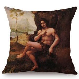 Leonardo Da Vinci Inspired Cushion Covers Bacchus Cushion Cover
