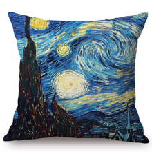 Load image into Gallery viewer, Vincent Van Gogh Inspired Cushion Covers 44X44Cm No Filling / The Starry Night Cushion Cover
