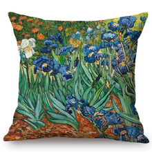 Load image into Gallery viewer, Vincent Van Gogh Inspired Cushion Covers 44X44Cm No Filling / Irises Cushion Cover
