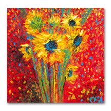 Load image into Gallery viewer, Red Sunflowers painting by Chiara Magni
