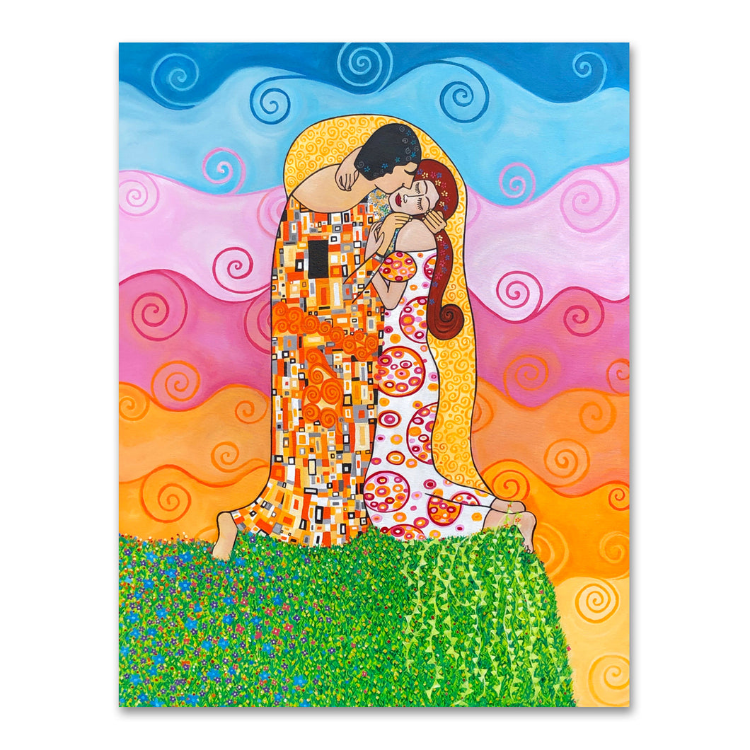The Kiss painting by Cynthia Castejón
