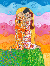 Load image into Gallery viewer, The Kiss painting by Cynthia Castejón
