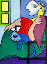 Load image into Gallery viewer, Woman in a Chair By the Window painting by Cynthia Castejón
