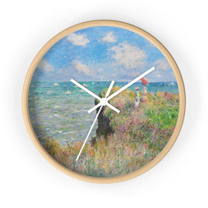 Claude Monet "Cliff Walk at Pourville" Wall Clock