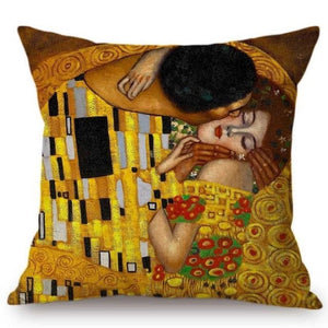Gustav Klimt Inspired Cushion Covers The Kiss Cushion Cover