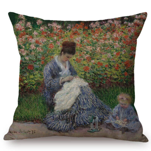 Claude Monet Inspired Cushion Covers Madame And Child Cushion Cover