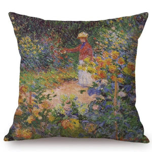 Claude Monet Inspired Cushion Covers The Garden Cushion Cover