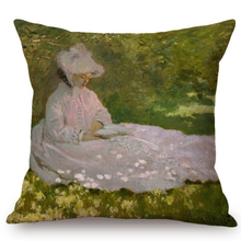 Load image into Gallery viewer, Claude Monet Inspired Cushion Covers Spring Time Cushion Cover
