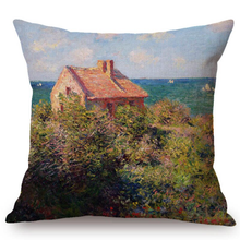 Load image into Gallery viewer, Claude Monet Inspired Cushion Covers Fishermans Cottage At Varengeville Cushion Cover

