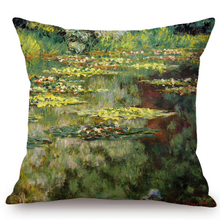 Load image into Gallery viewer, Claude Monet Inspired Cushion Covers The Nympheas Basin Cushion Cover
