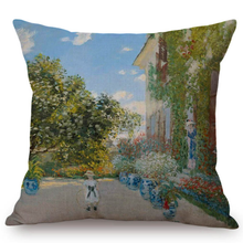Load image into Gallery viewer, Claude Monet Inspired Cushion Covers The Artists House At Argenteuil Cushion Cover
