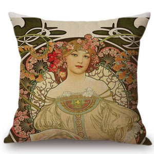 Alphonse Mucha Inspired Cushion Covers Reverie Cushion Cover