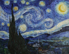 Load image into Gallery viewer, Starry Night hand-painted Van Gogh reproduction
